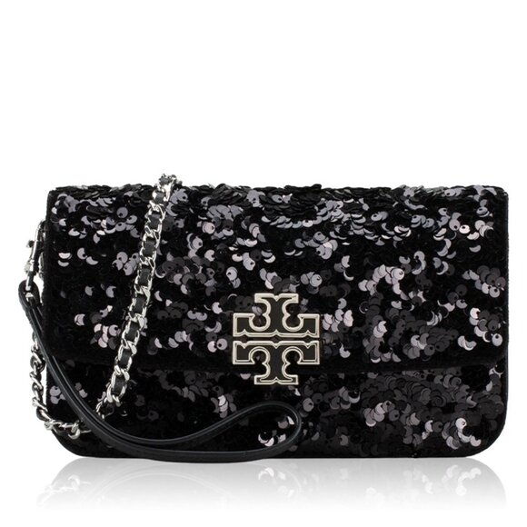 Tory Burch Handbags - TORY BURCH BRITTEN SEQUIN CONVERTIBLE CROSSBODY BAG FORMAL EVENING CLUTCH